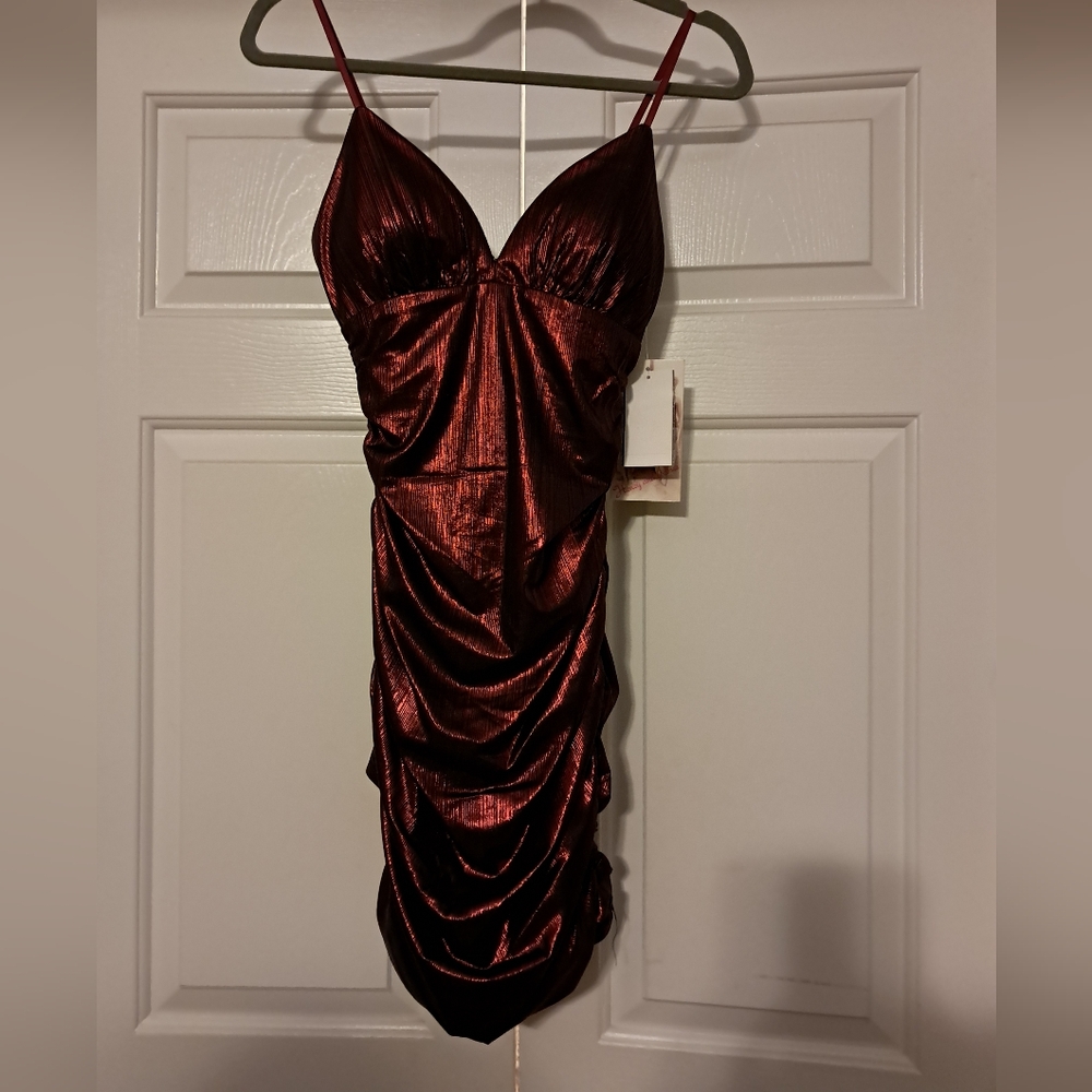 Honey and Rosie Mini Dress in Wine Xs NWT